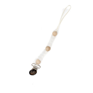 Three Hearts & Co. - LE Petite Asher Pacifier & Toy Clip - BPA Free Silicone: Clear