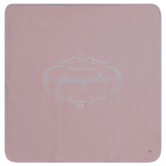 Fragile Pink Puff Print Blanket
