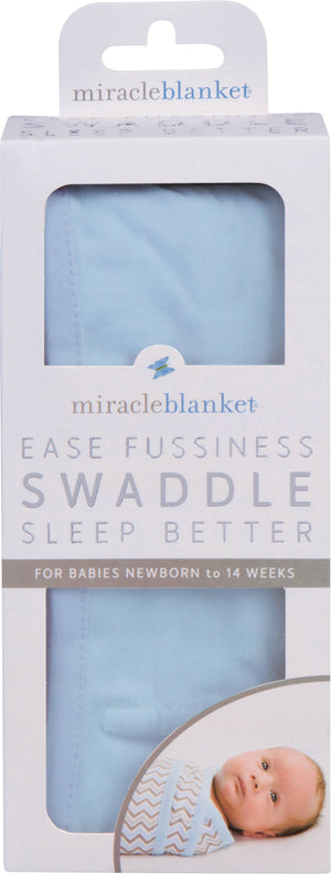 Miracle Blanket- The #1 Pediatrician-recommended Swaddle - Blue Miracle Blanket