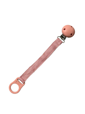 Three Hearts & Co. - Jadye Paci/Toy Clip Linen and Silicone BPA Free: Oatmeal