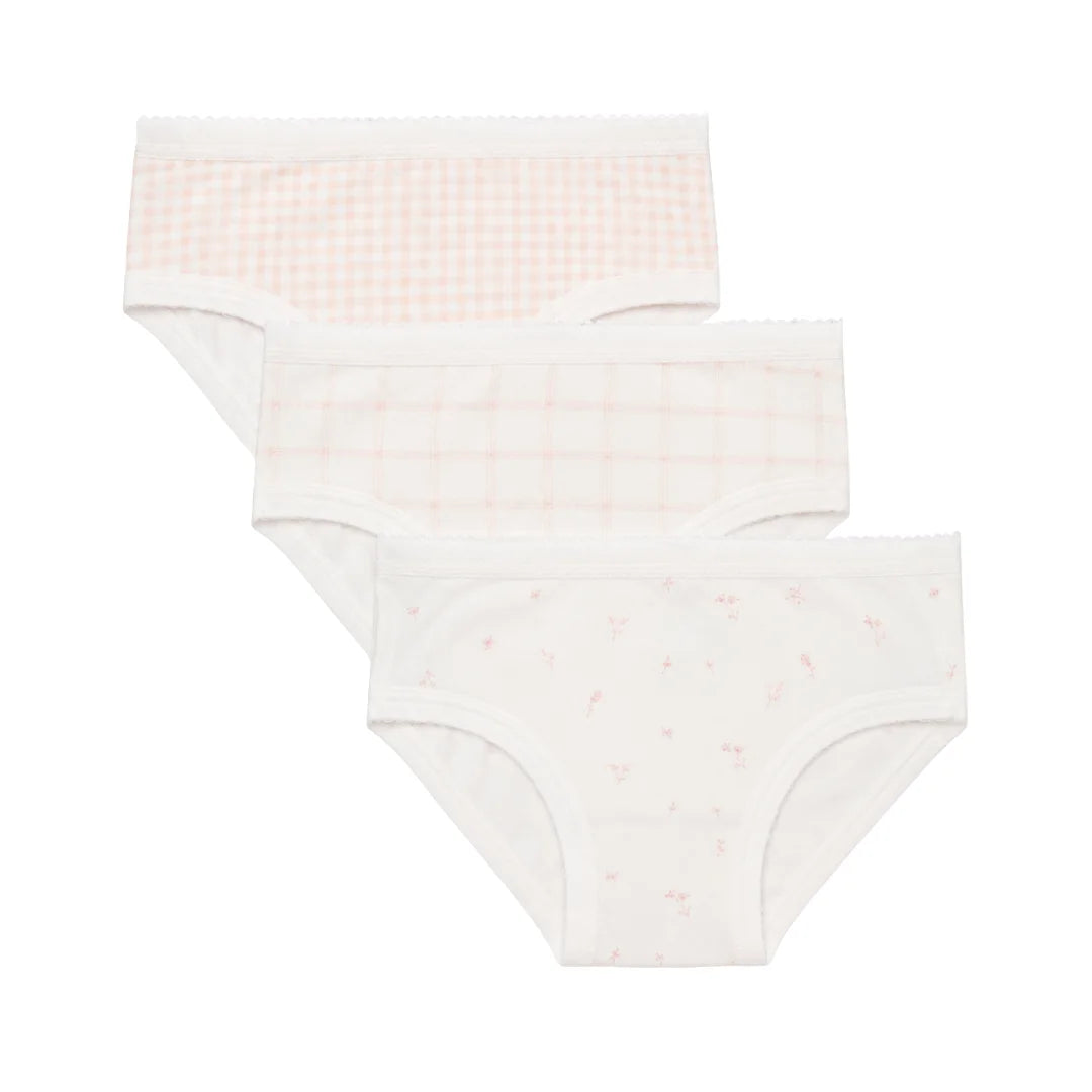 A front view of the Aime Child girls underwear set.
