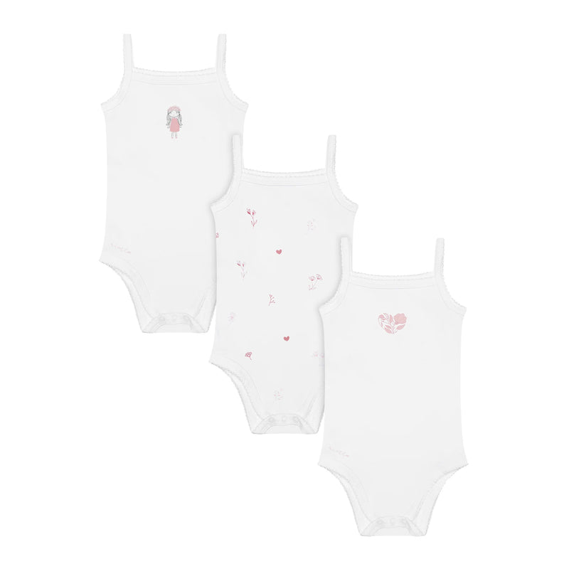 Aimé Child – Girls’ Original Sleeveless Bodysuits (3-Pack)