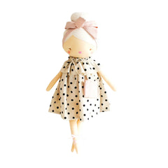 A front view of the charming Alimrose Piper soft doll.