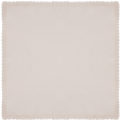 Bebe Bella Light Beige Crochet Trim Knit Blanket