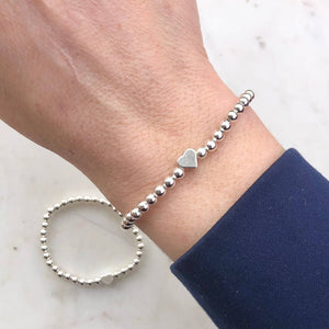 Simply Stated NY - Tiny Heart Mother Daughter Matching Bracelets: 18k Gold Plated / 1 adult