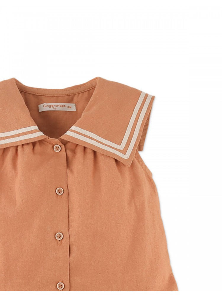 GIRLS CASSIA DRESS With SAILOR COLLAR