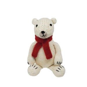 Melange Collection - Handmade Knit Polar Bear - Fair Trade Cotton Toy