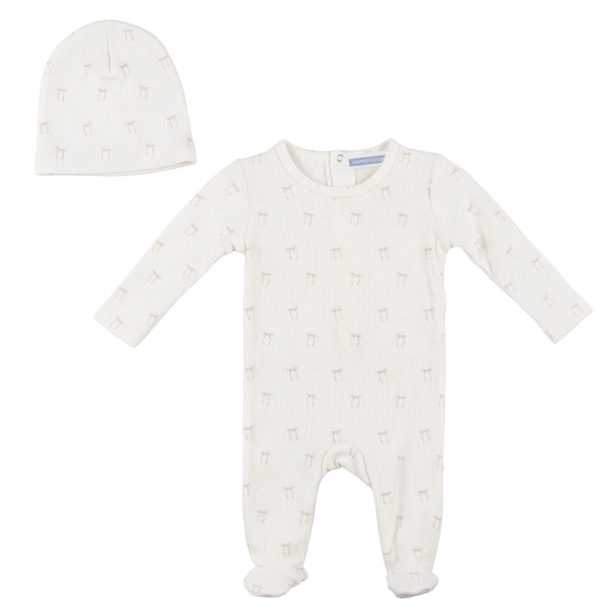 Whipped Cocoa - Baby Bow/Sail Boat Print Onesie and Hat