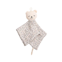 A front view of the Bee & Dee Delicata Lovey Teddy for boys.