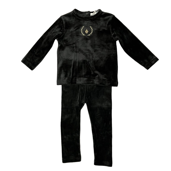 Little Lux Crown Velour Set