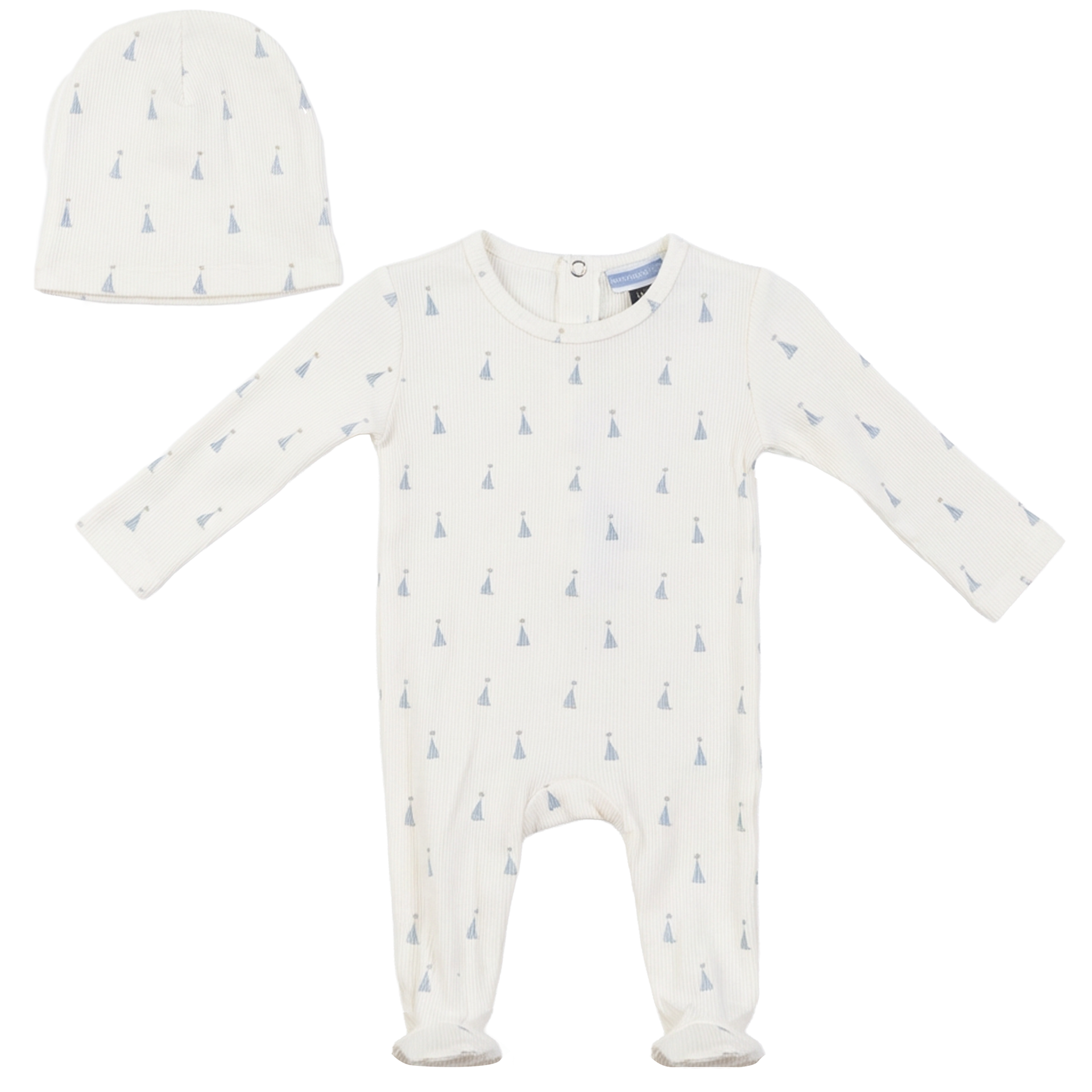 Whipped Cocoa - Baby Bow/Sail Boat Print Onesie and Hat
