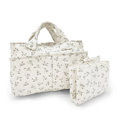 PRINTED CANVAS STROLLER BAG + CHANGING MAT