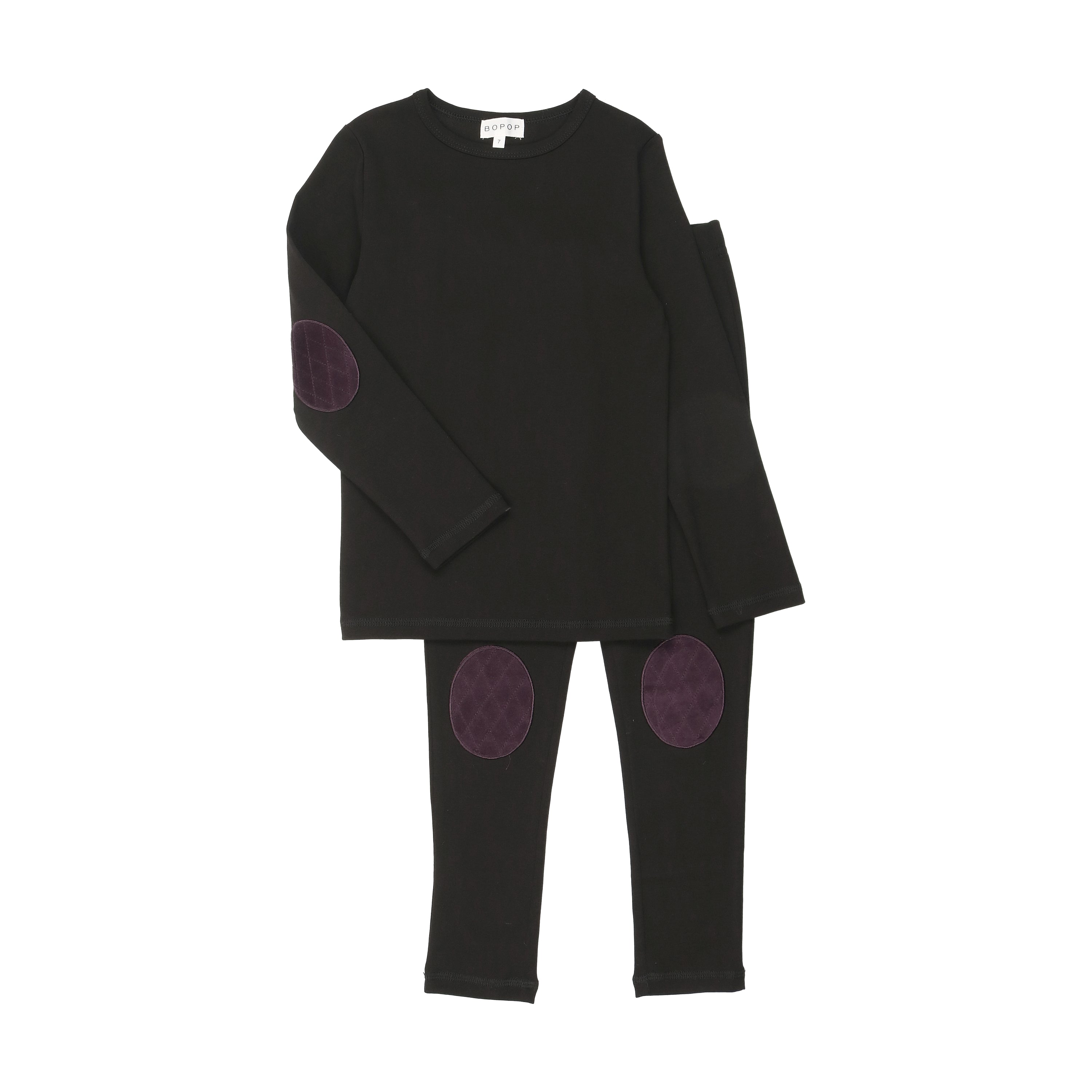 Bopop Plum Quilted Patch Patch Pajamas