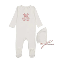 BONETTE- Tedd Toile White with Pink (2pc Set)