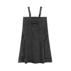 A front view of the Byke black wash patch knit jumper.