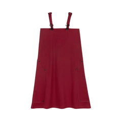 A front view of the Byke cranberry patch knit jumper.