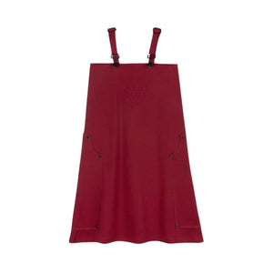 A front view of the Byke cranberry patch knit jumper.