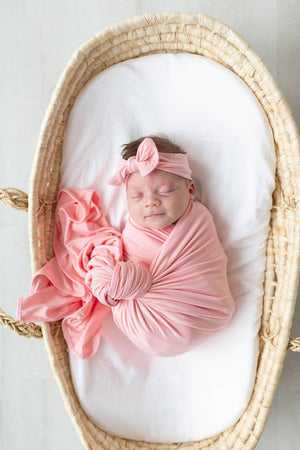 Stroller Society - Baby Blankets - Baby Swaddles - Baby Blanket for Girls, Boys: White / Swaddle and Hat