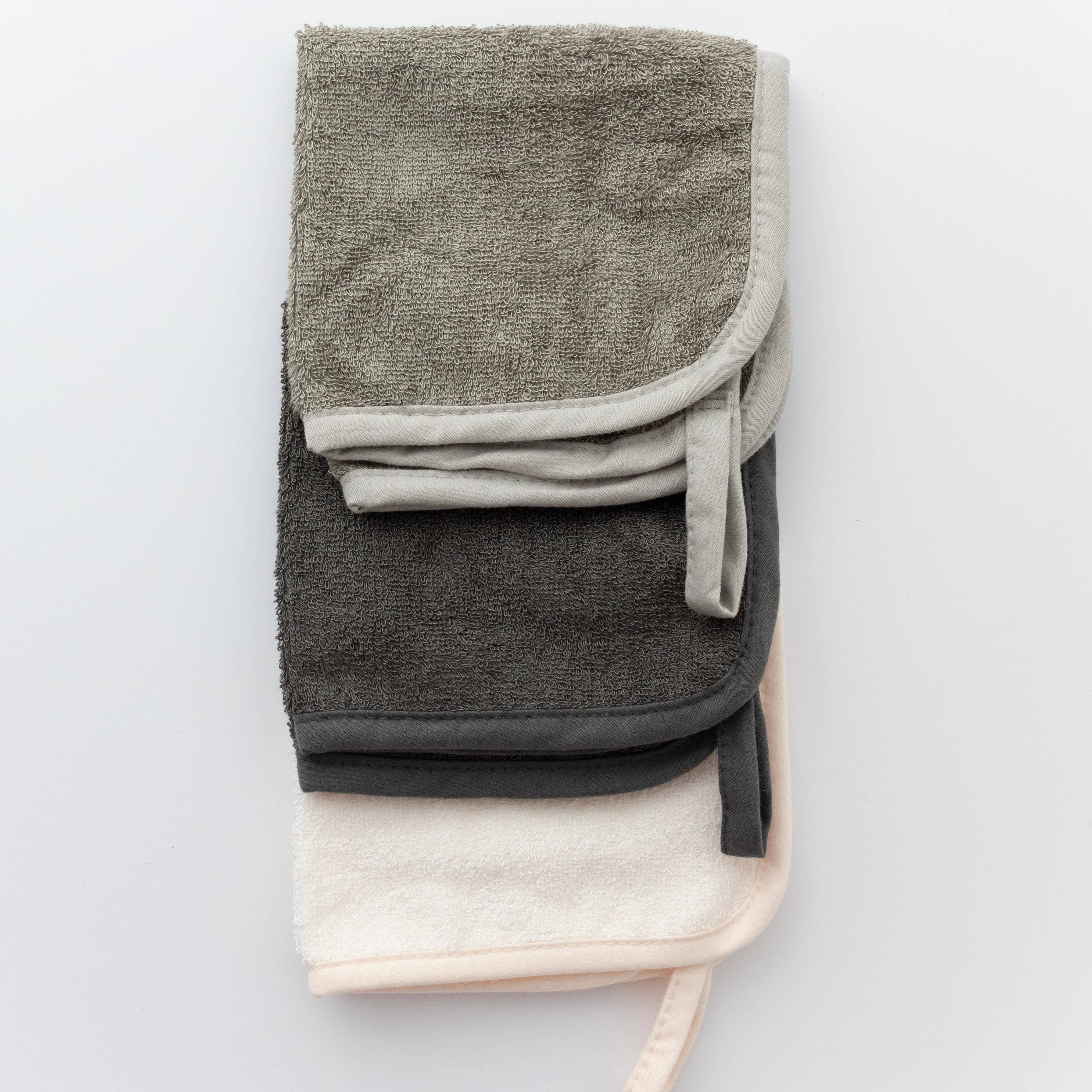 Calla & Friends - Washcloth Set: Linen/Whisper Gray