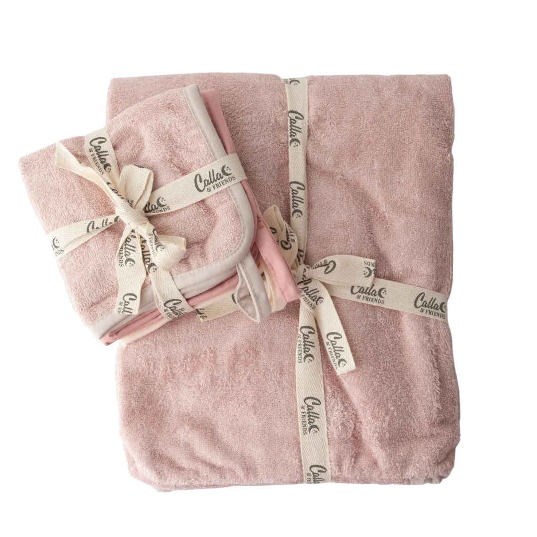 Calla & Friends – Hooded Bath Towel | Petal Pink