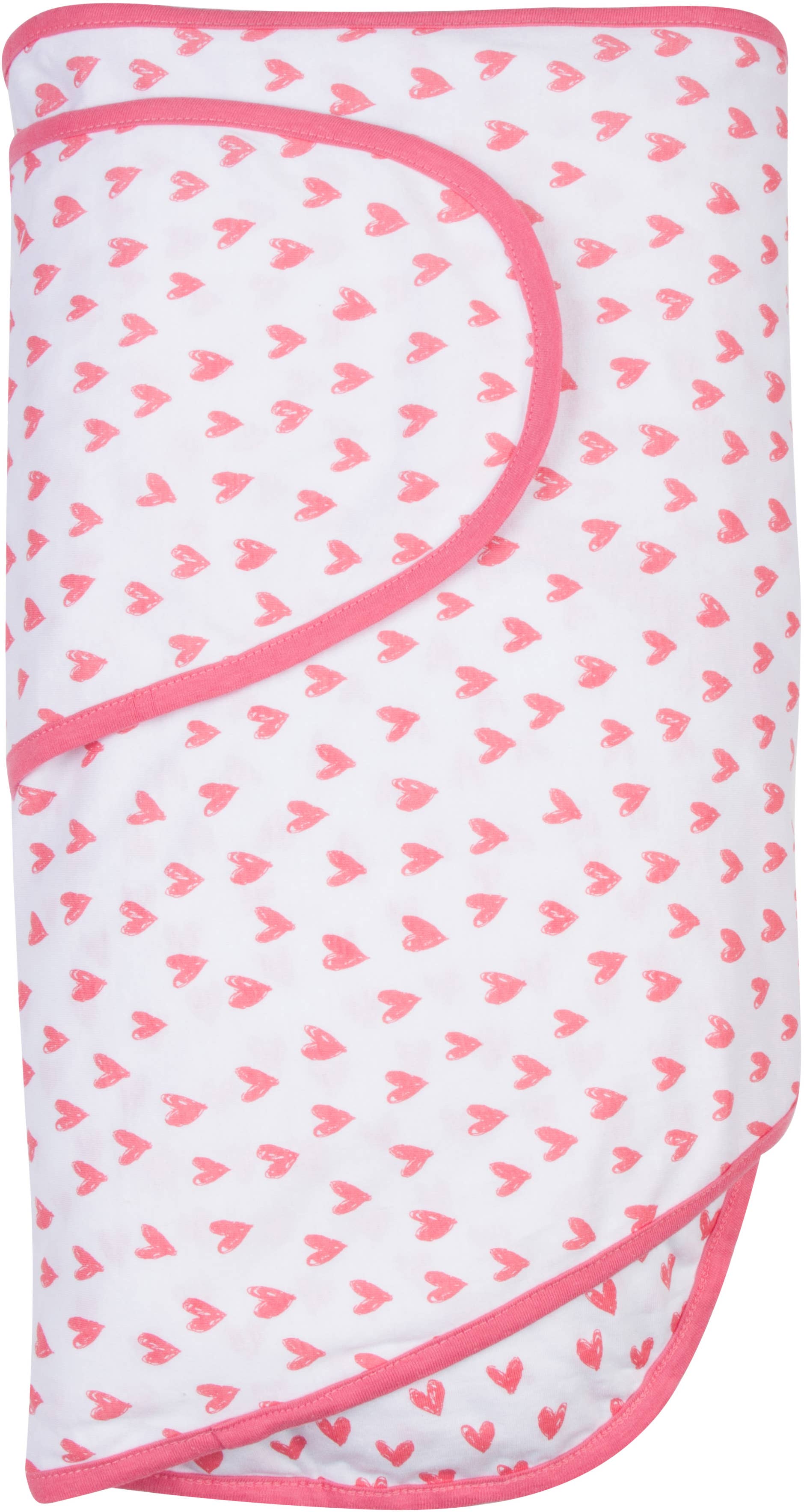 Miracle Blanket- The #1 Pediatrician-recommended Swaddle - Coral Hearts Miracle Blanket