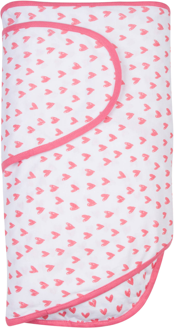 Miracle Blanket- The #1 Pediatrician-recommended Swaddle - Coral Hearts Miracle Blanket