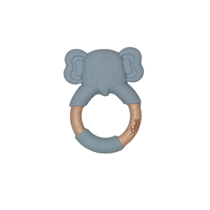 Calla & Friends - Elephant Silicone Teether: Powder Blue