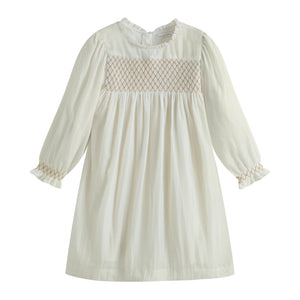 A breathtaking C'era Una Volta Silvia Dress featuring a pristine cream palette and an immaculate, elegant silhouette.