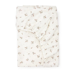 Organic Cotton Muslin Co-Sleeper Fitted Sheet – GOTS Certified | Breathable Bassinet Sheet 90 x 50 cm | Adjustable Fit, Made in Spain