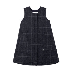 A front view of the Cottier charcoal grey knit jumper for children.