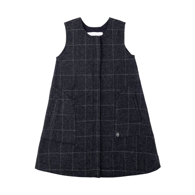 A front view of the Cottier charcoal grey knit jumper for children.