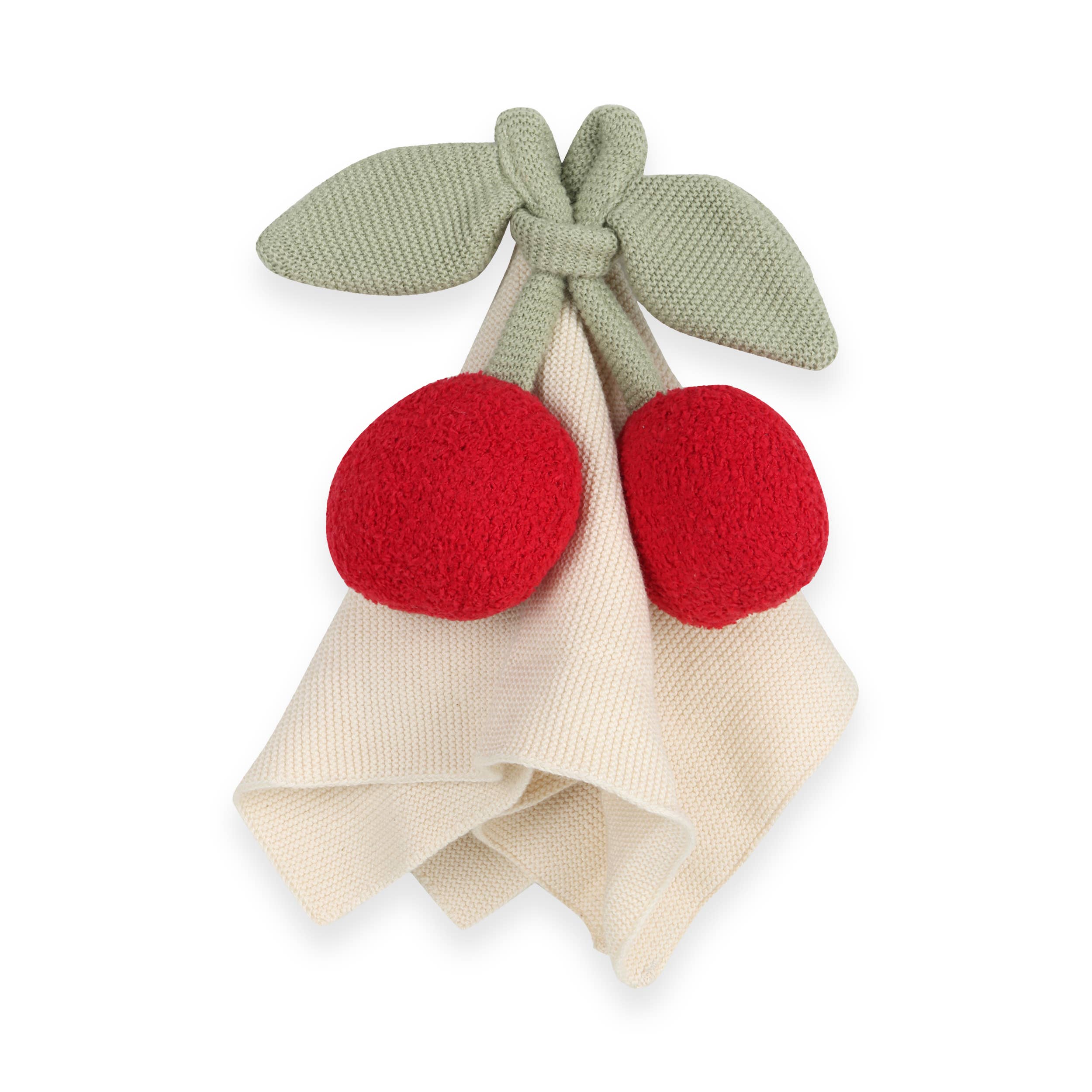 Viverano Cherry Organic Baby Lovey Security Blanket: Natural