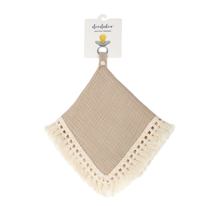 Doodalou - Desert - Muslin Boho Pacifier Blanket with Tassels