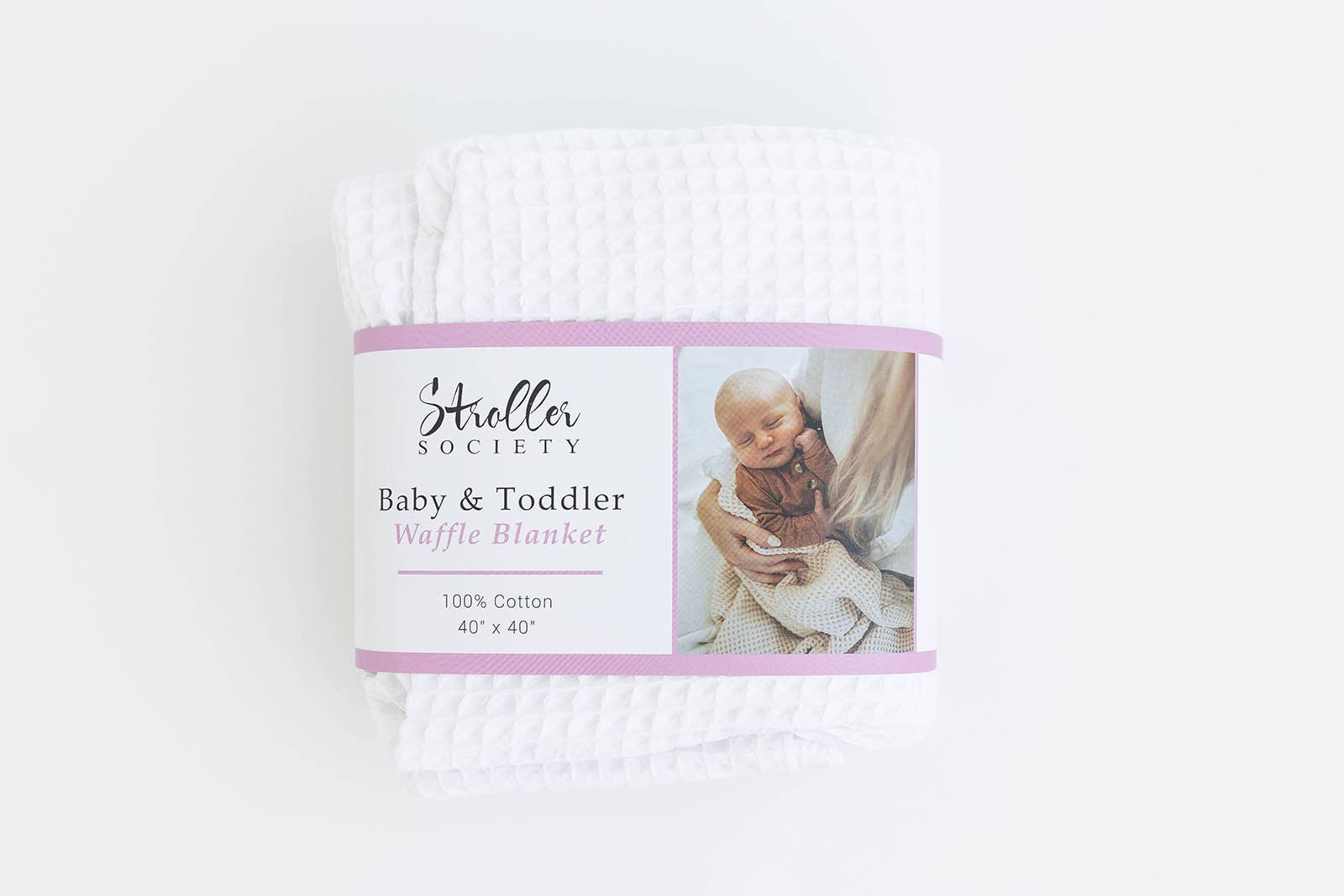 Stroller Society - Waffle Blankets - Baby Blankets - Baby Receiving Blankets: White