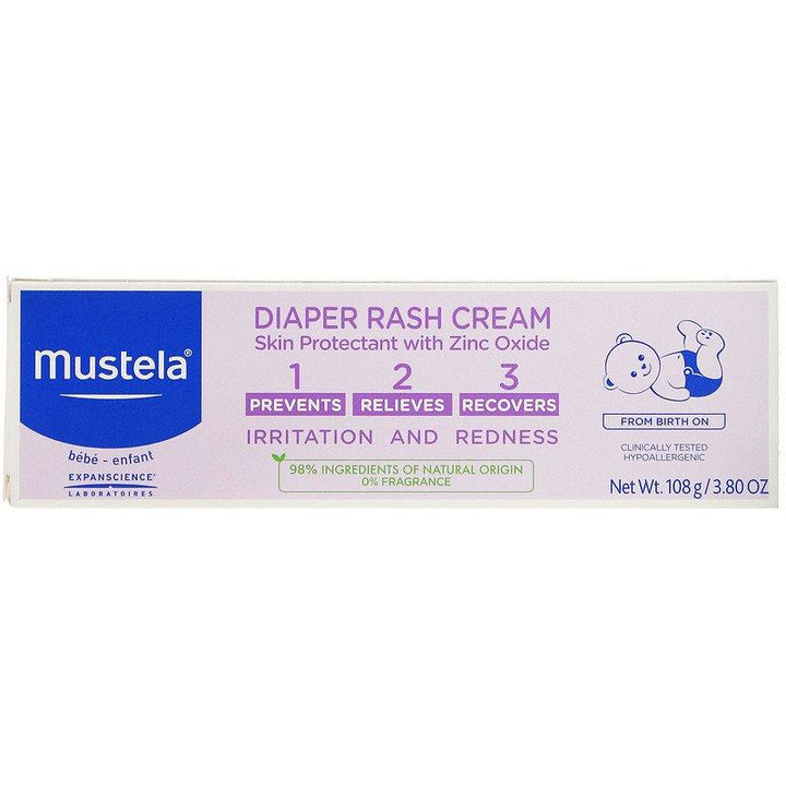 Mustela Baby Diaper Rash Cream 1 2 3 Fragrance Free 3.80 OZ (108 g)