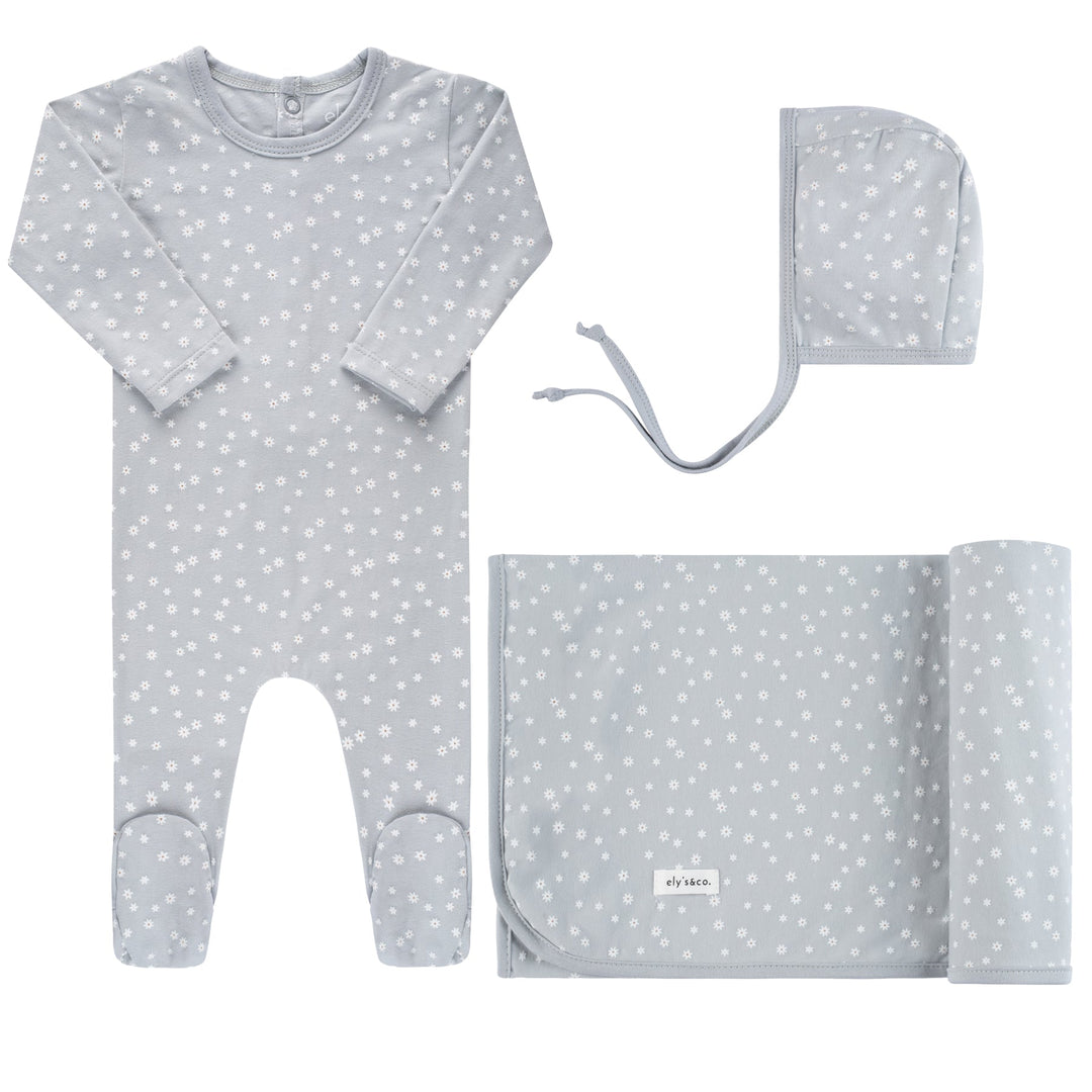 Ely's & Co Ditsy Star - 3 Pc Giftbox with Bonnet