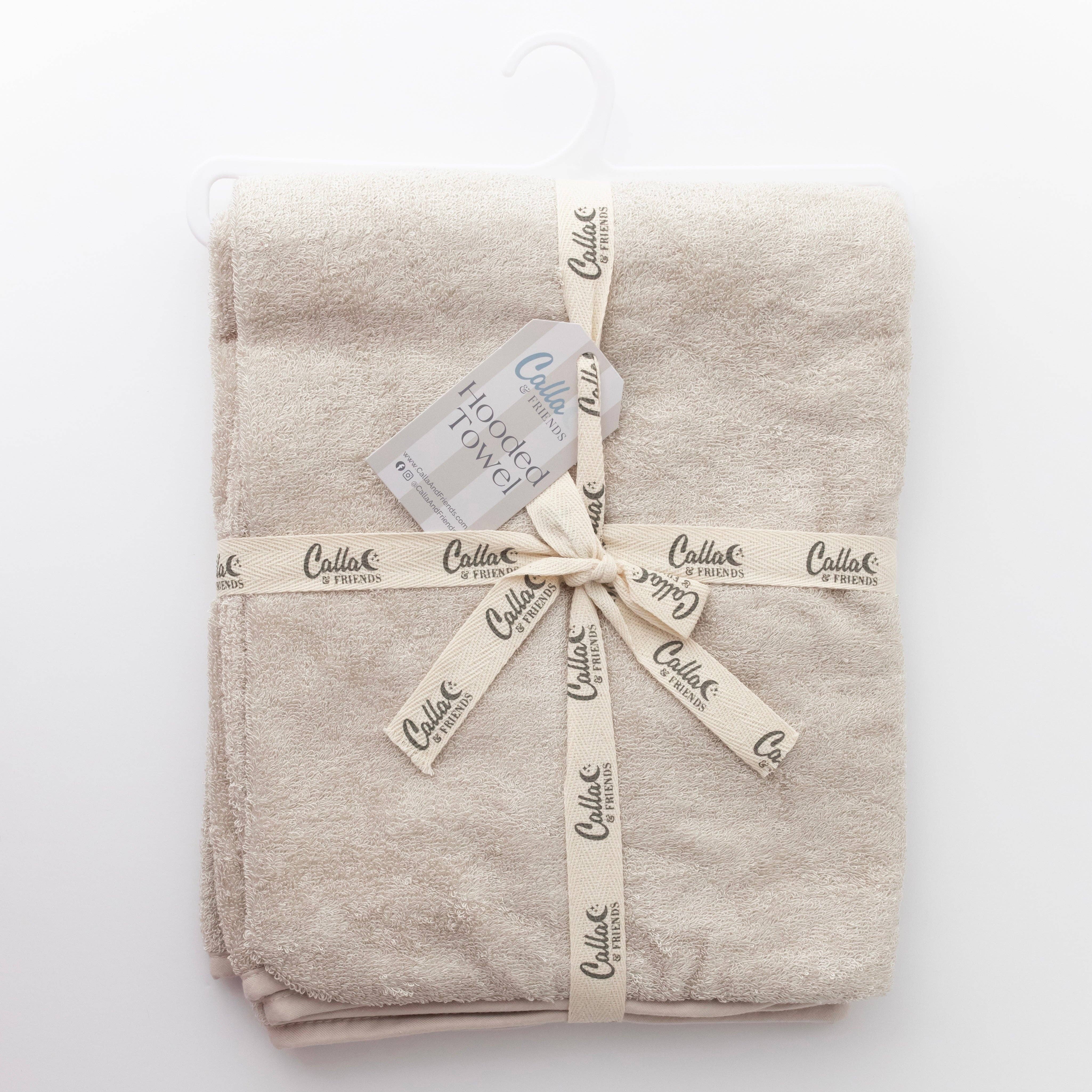 Calla & Friends - Hooded Bath Towel: Petal Pink