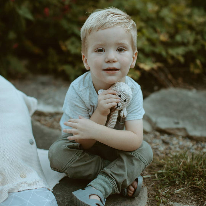 Pebble - Little Lamb Baby Toy - Ring Rattle