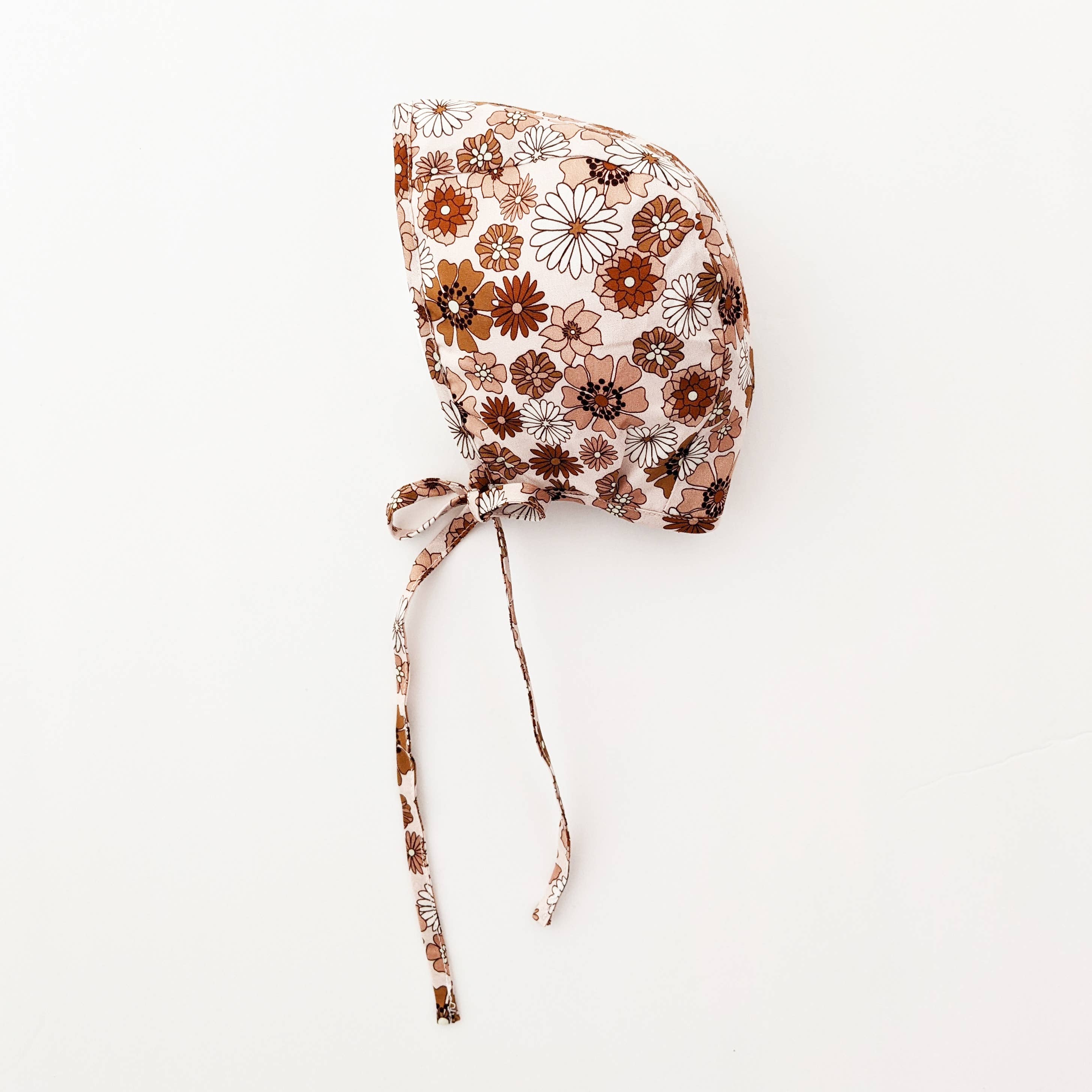 Retro Blooms Danish Baby Bonnet UPF 50+ SALE: 6-12 months