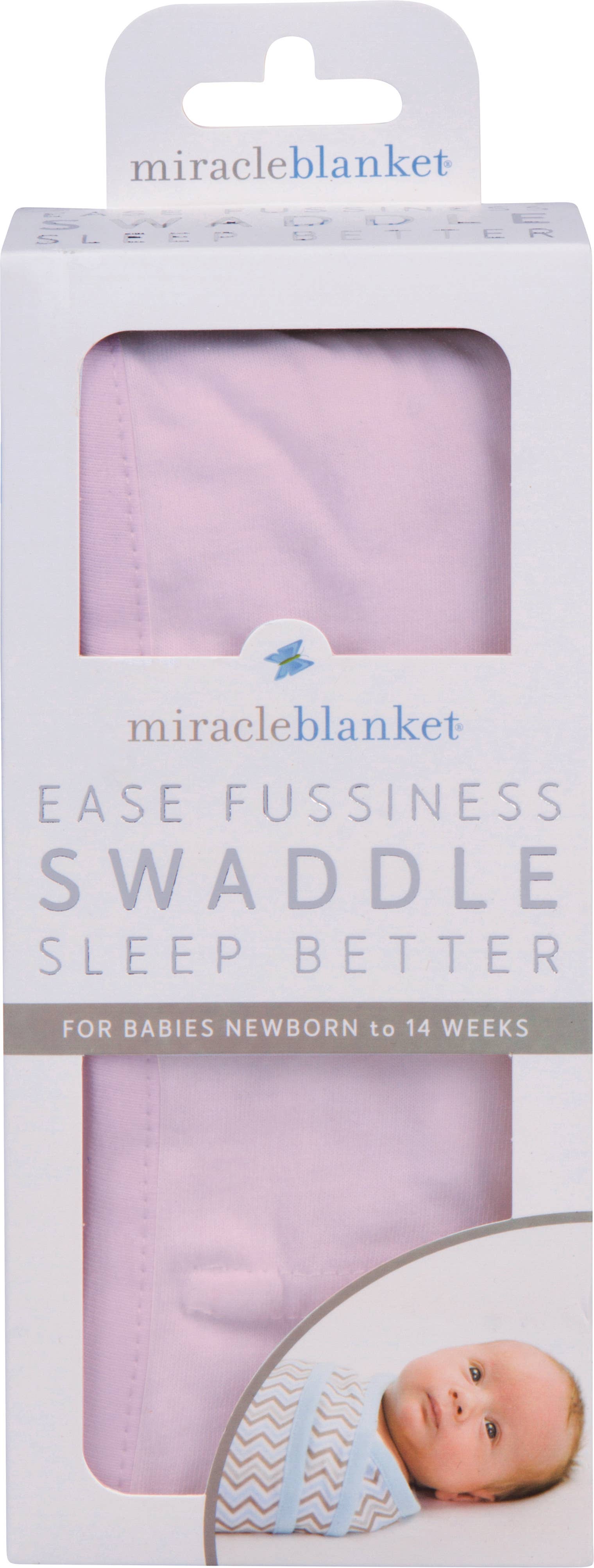 Miracle Blanket- The #1 Pediatrician-recommended Swaddle - Pink Miracle Blanket