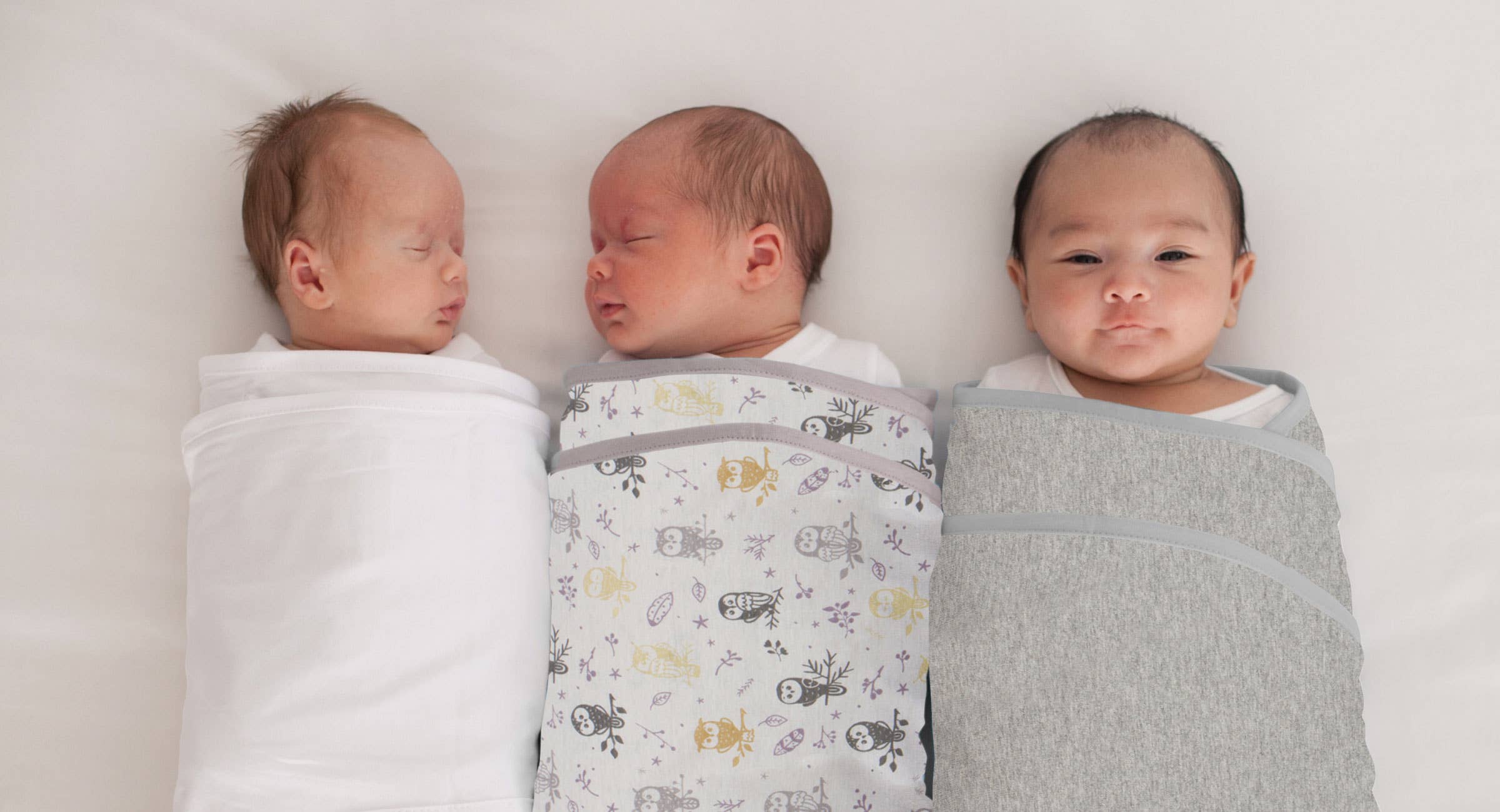 Miracle Blanket- The #1 Pediatrician-recommended Swaddle - Solid White Miracle Blanket