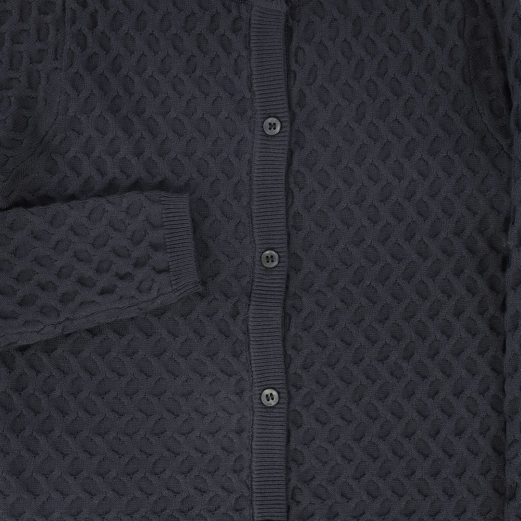 Bace Textured Crochet Knit Cardigan