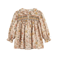 A front view of the Early Sunday signature floral Jeanette Bloom dress.