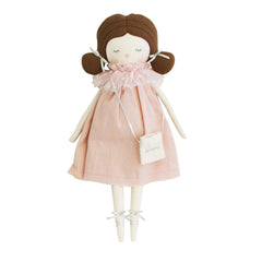 Alimrose Baby Emily Dreams Doll – Pink Heirloom Plush Doll | Luxury Baby Gift & Nursery Keepsake (16")