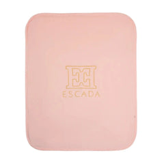 A beautifully Escada heirloom blanket in bridal rose front.