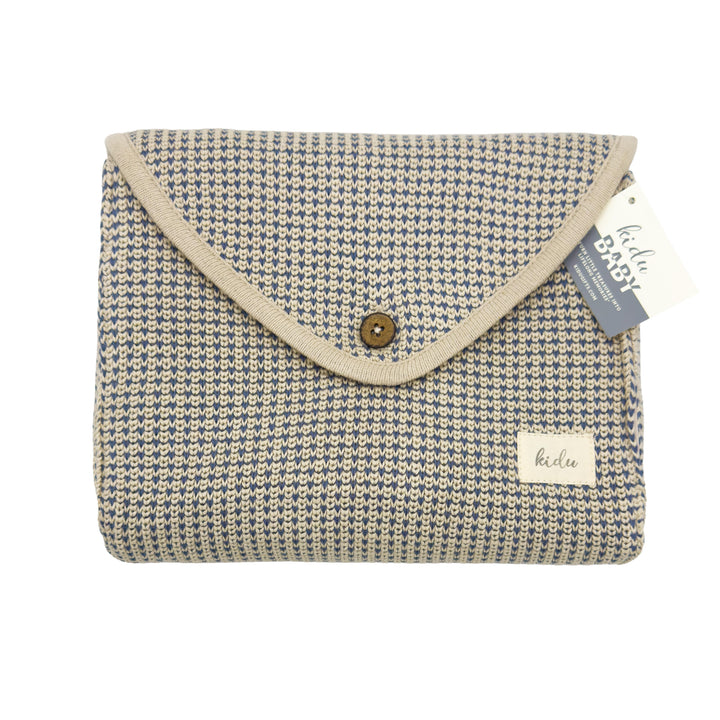 Kidu 100% Organic Cotton Knitted Baby Blanket Gift Set