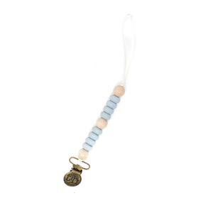 Three Hearts & Co. - LE Petite Asher Pacifier & Toy Clip - BPA Free Silicone: Clear
