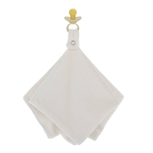 Doodalou - Super Soft Velboa Pacifier Blanket – Ivory