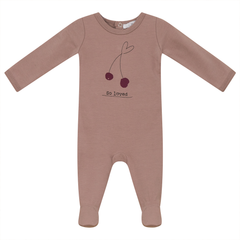 So Loved Rose Cloud Cherry Print Footie