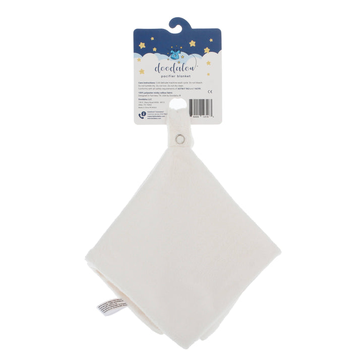 Doodalou - Super Soft Velboa Pacifier Blanket – Ivory